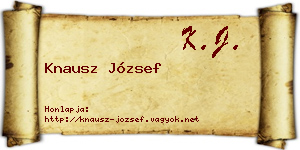 Knausz József névjegykártya